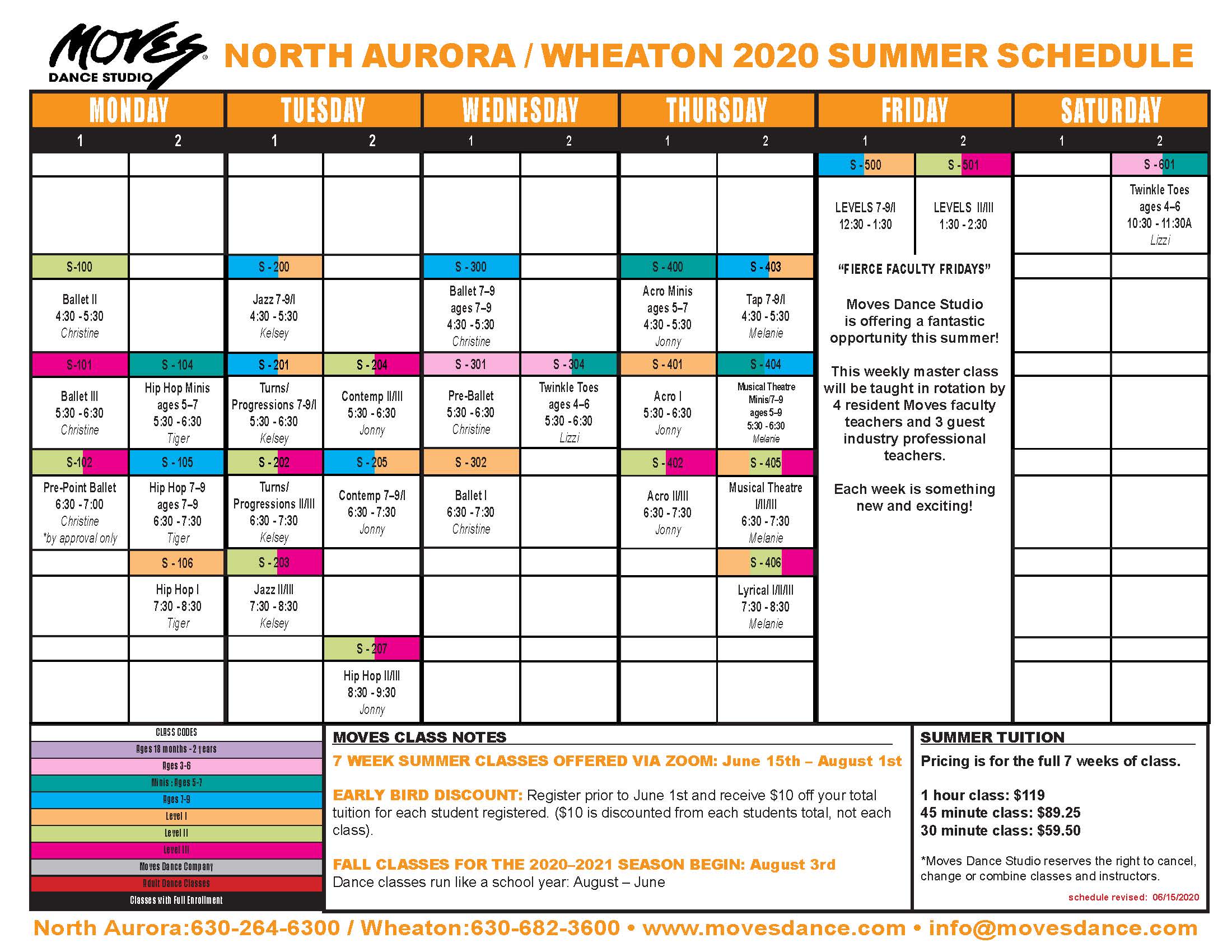 Wheaton Summer Class Schedule Moves Dance Studio