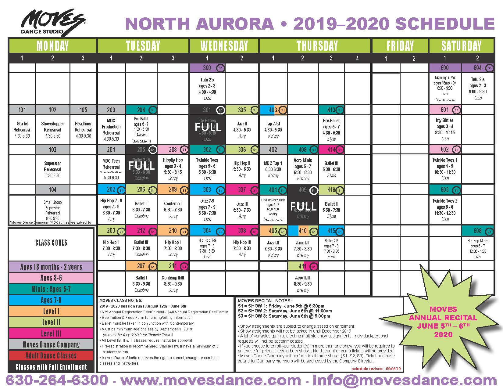 North Aurora Class Schedule Moves Dance Studio